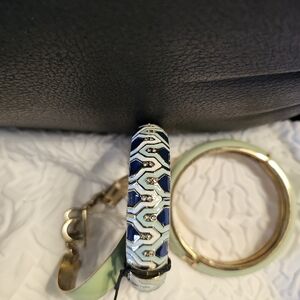 3 Sequin Enamel Braclets From Neiman Marcus With Matching Stretch Bracelet Free